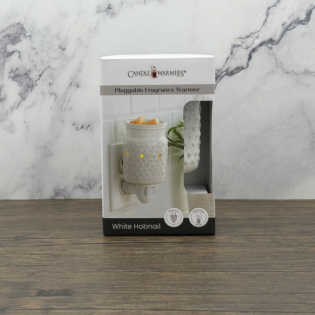 White Hobnail Wax Melt Warmer - Plug-In