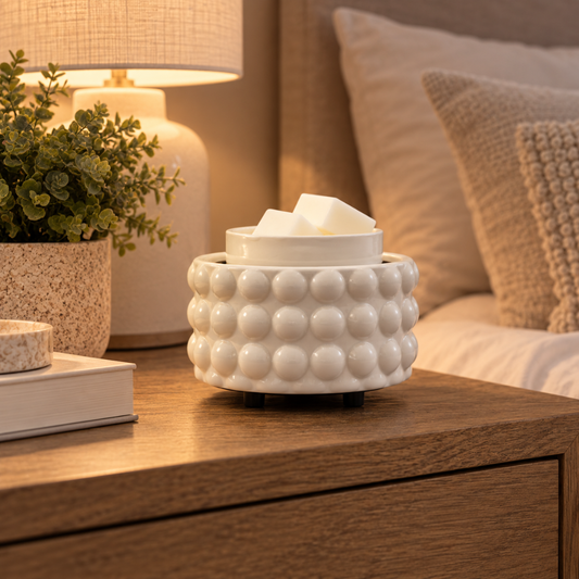 Beaded Cloud Fan Warmer - Corded